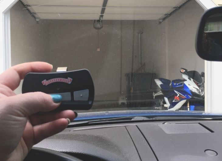 Garage door remote opener